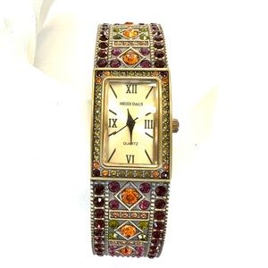 Heidi Daus Vintage Deco watch bracelet. EUC size S/M